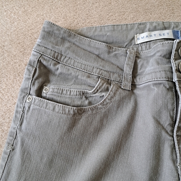 Smart Set Jeans Boot Cut Womens Size 11 Y2K 90's Grey Taupe Colour Stretch Denim - Picture 3 of 13